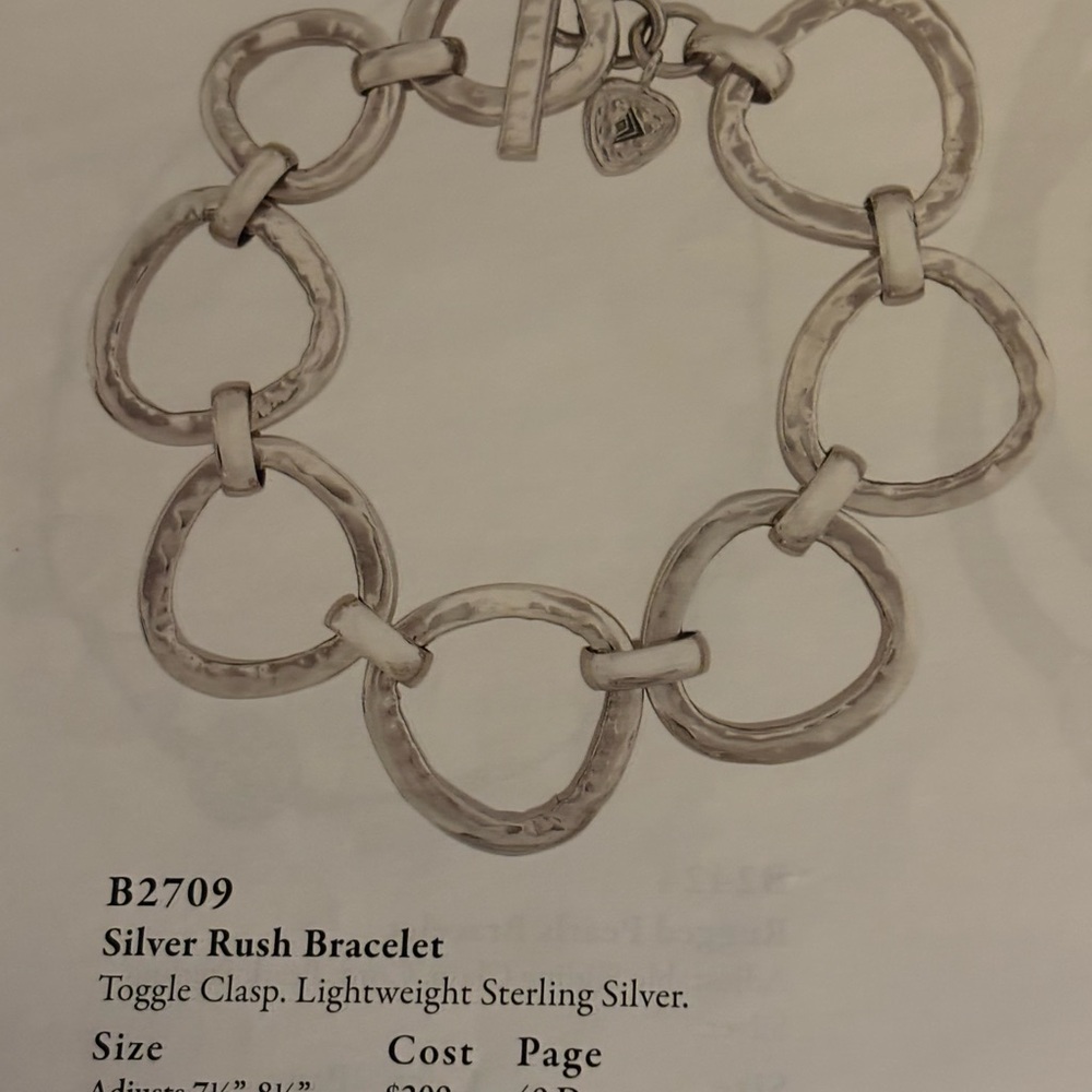 Silpada silver rush bracelet Hammered set
